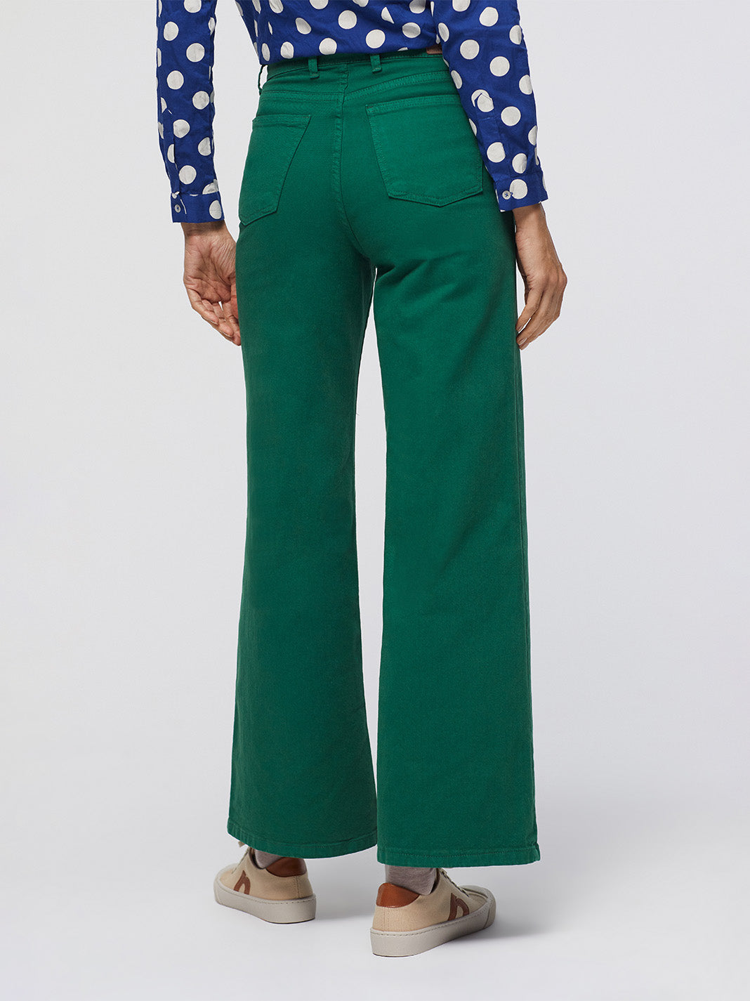 Nice Things Paloma Maxi Twill Pant - Shiny Green