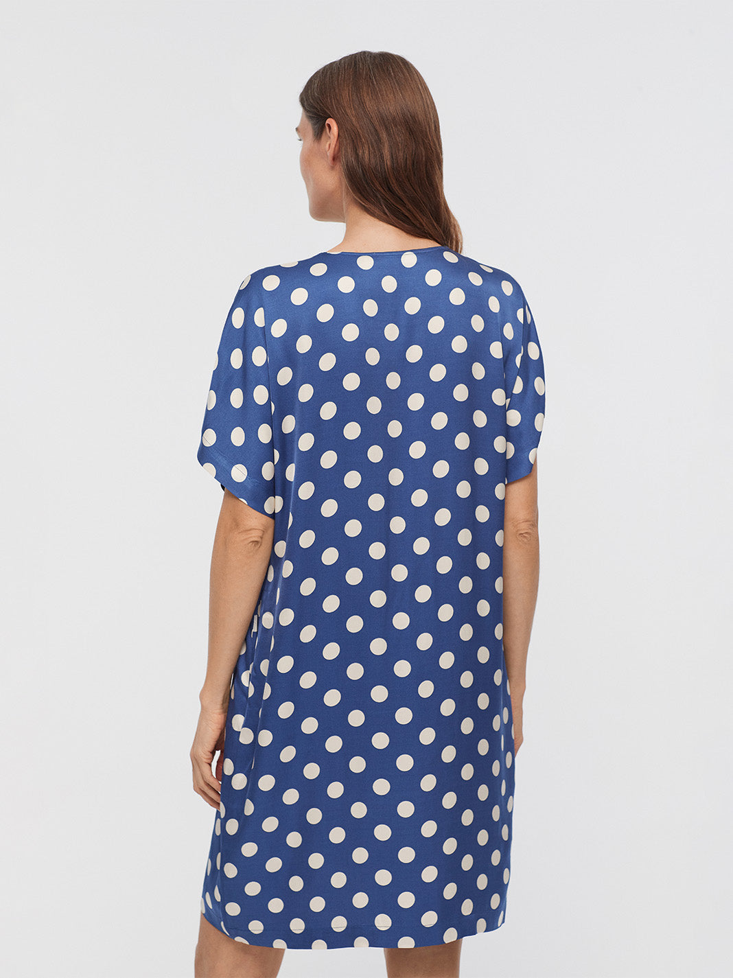 Nice Things Paloma Big Dots Dress - Soft Blue