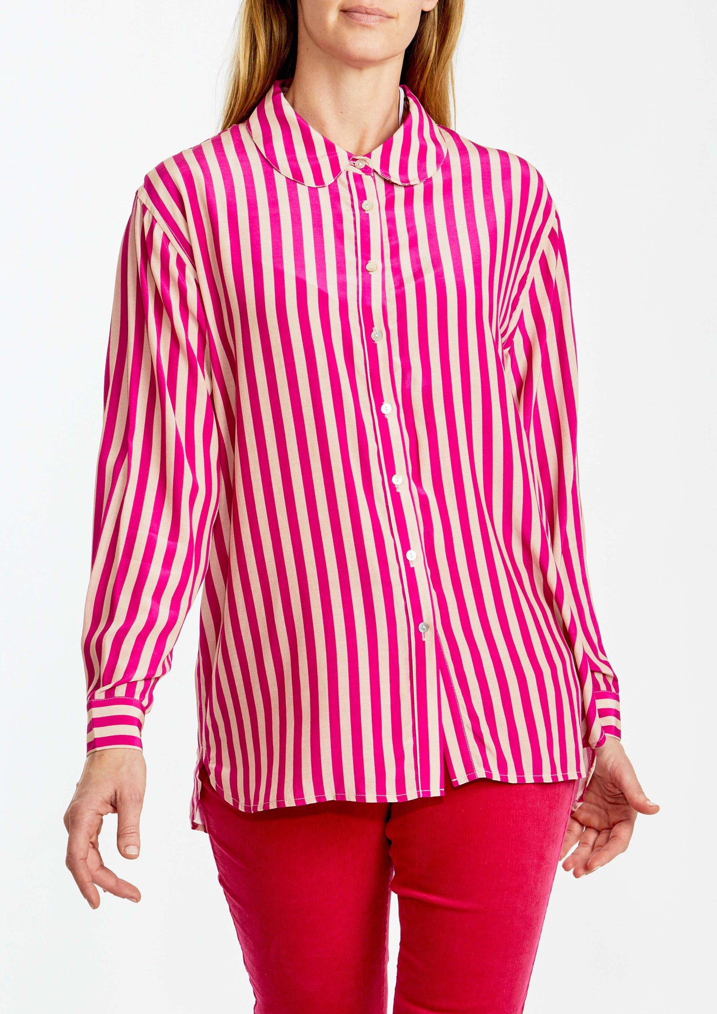Ping Pong Stripe Shirt - Pink Blush