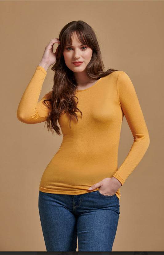 EGI Collection Cashmere Modal Top - Zucca/Yellow